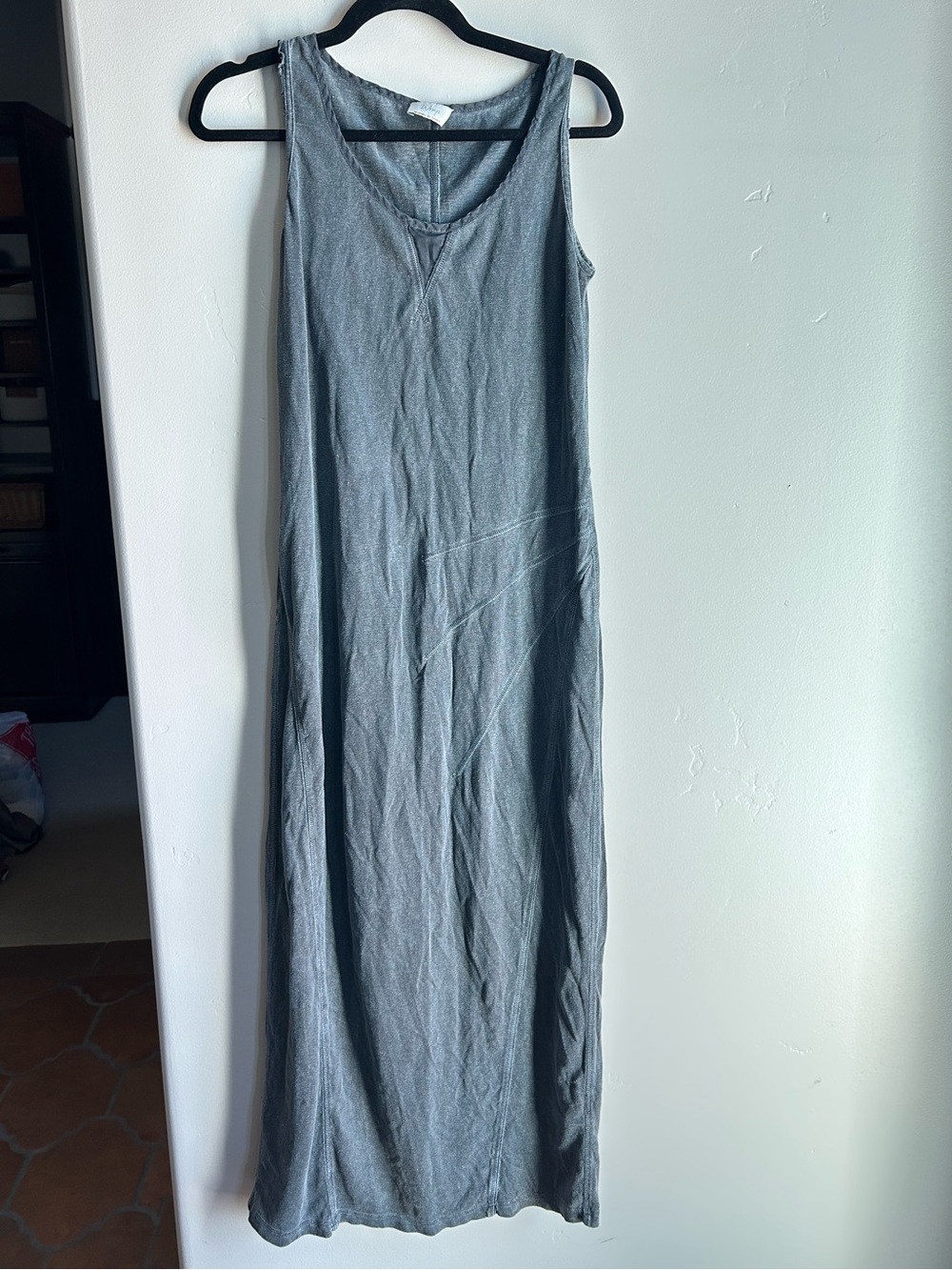 Wrap London Midi Dress Minimalist Euro Summer Linen Blend Sleeveless Clean Girl
